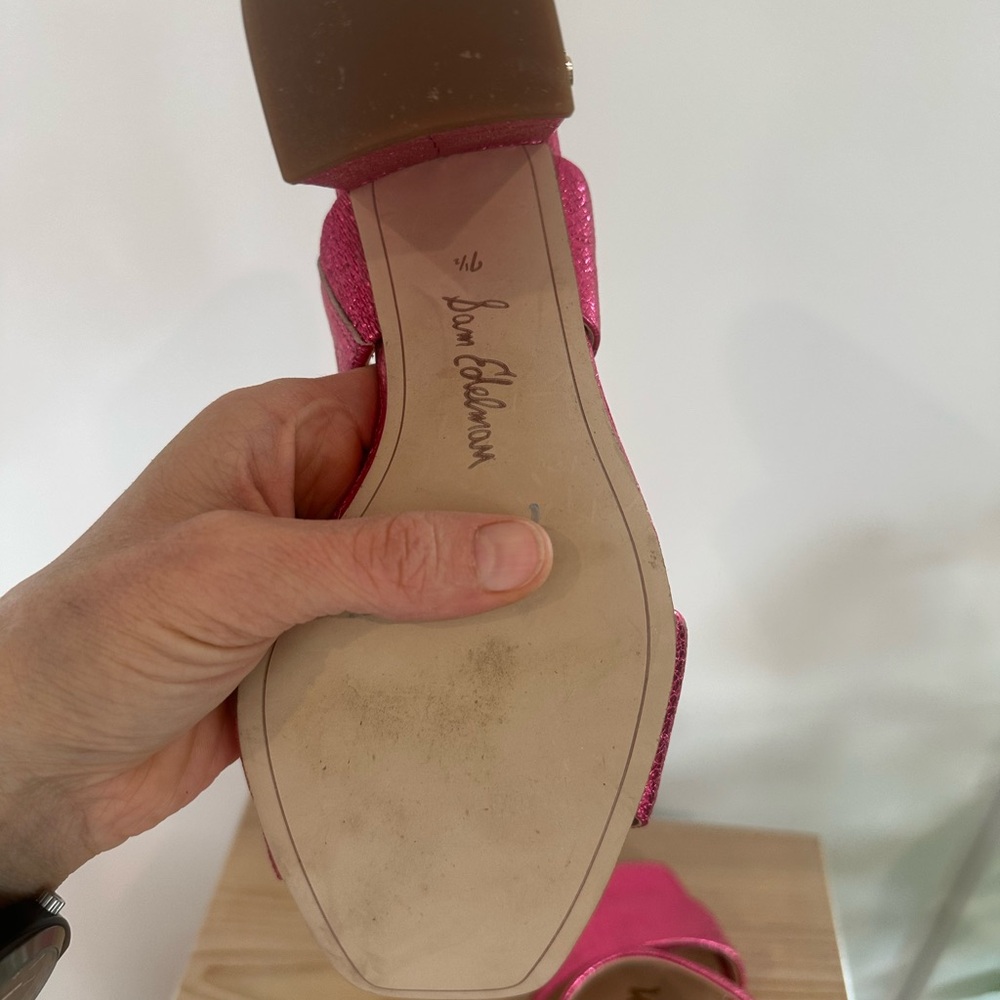 Sam Edelman Shimmering Pink Sandals - Picture 5 of 6